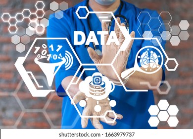 Data Medical Analytics Technology. Big Data Network Healthcare Concept.