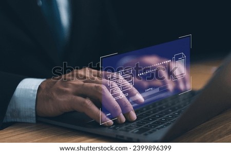 Data migration file transfer, digital network and share document on internet cloud server, Data Sync concept, Transfer file, Backup data, Exchange of file on folder, transfer data to server service.
