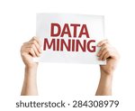 Data Mining card isolated on white
