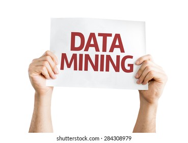 Data Mining card isolated on white