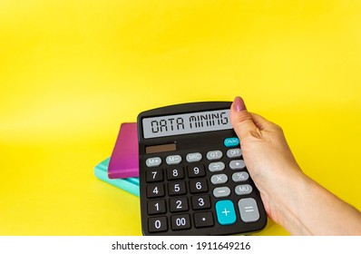 Data Mining is a text label on the display of a successful business research calculator.