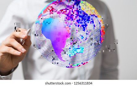 data net in hand