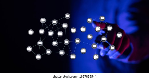 data network 3d digital info