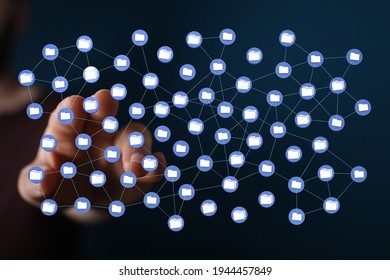 data network 3d digital info