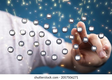 data network 3d digital info