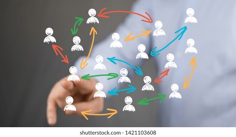 data network in hand digital