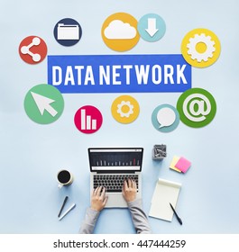 Data Network Technology Connection Concept