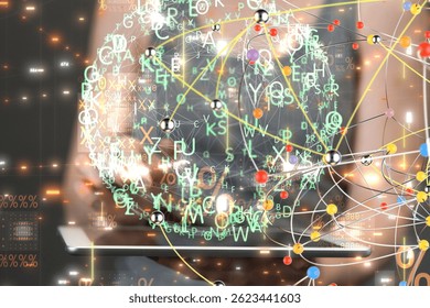 Data Network Visualization: Abstract Concept of Global Communication