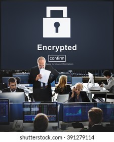 Data Privacy Encrypted Online Security Protection Concept