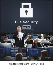 Data Privacy Encrypted Online Security Protection Concept