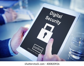 Data Privacy Encrypted Online Security Protection Concept