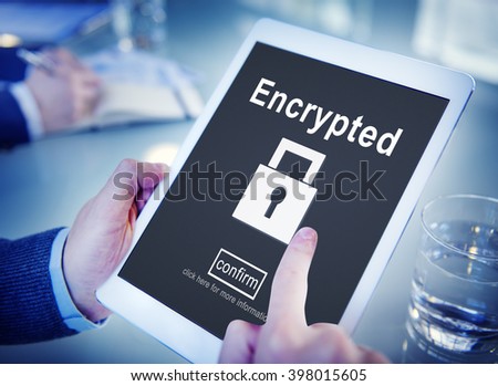Data Privacy Encrypted Online Security Protection Concept