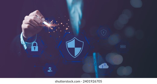 Data protection concept and secure internet security access ,cyber security technology ,Login to online database with your username and password ,digital security unlocking or encryption