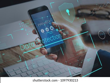 Data protection with a secure password - Shutterstock ID 1097930213