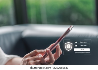 Data protection and secured internet access, cybersecurity. login and password, cyber security concept.  - Shutterstock ID 2252085531