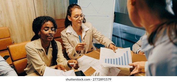 Data review session black analyst and white strategist