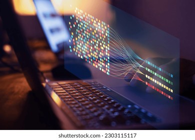 Data science analytics and big data technology concept
