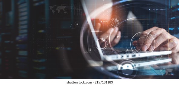 Data science, digital technology, internet global network, big data concept. Computer programmer working with virtual modern computer dashboard, future tech, global business, technology background. - Powered by Shutterstock