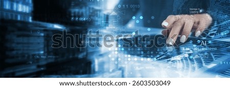 Data science. Innovation technology, digital software development concept. Algorithm and deep learning of AI artificial intelligence, data engineering and global network. data processing technology.
