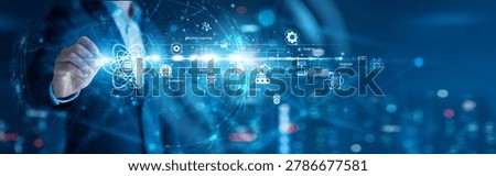 Data scientist drawing network connection and analytical models in data science, extracting insights, predictive analytics, and global networking through data-driven solutions.
