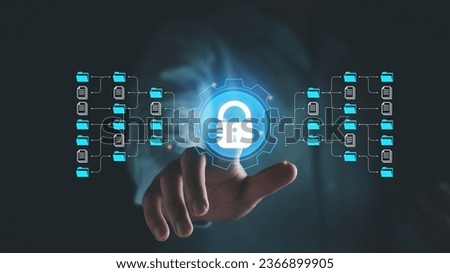 Data security concept, Concerns over data privacy and cybersecurity will continue to escalate. investment in robust cyber security measures to protect their operations and customer data.