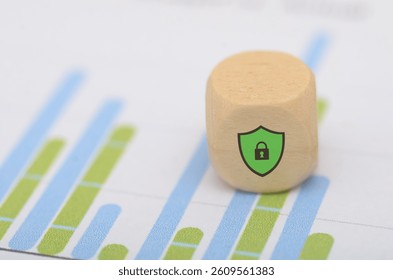 Data Security Concept with Green Shield Lock on Financial Graph with Blue and Green Bars - Powered by Shutterstock - Get 15% off with code: PIKWIZARD15