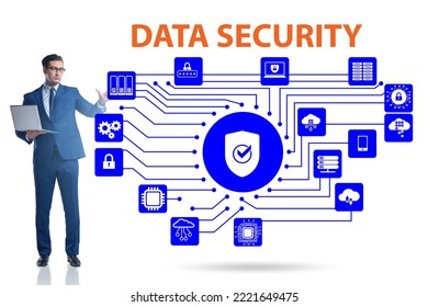 Data security in cybersecurity concept