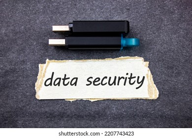 The data security and USB flash drives. The concept of data security on portable hard drives.
