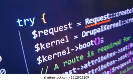 Data Software Programming Code Background. Random Parts of Program Code. Digital Data Technology Concept. 1 0 Machine Code. Random Binary Data Matrix Wide Vector Illustration.
