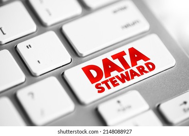 Data Steward - Oversight Or Data Governance Role Within An Organization, Text Button On Keyboard