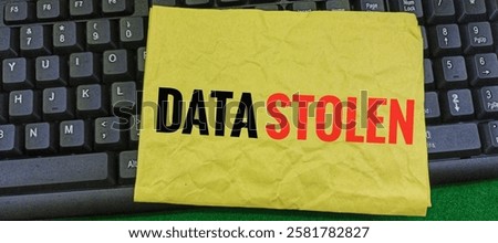 Data Stolen and Cybersecurity Breach Concept. 