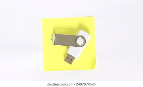 Data storage flashdisk with USB type A connection, white color
