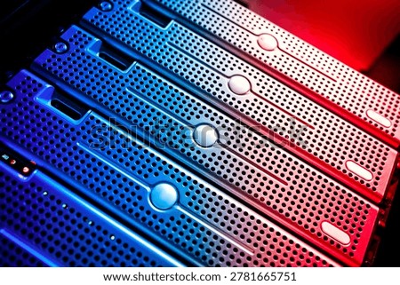 Data Storage Server Racks in Data Center