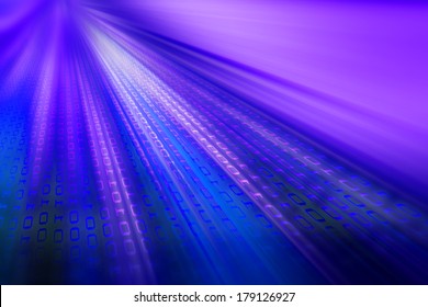 Data Stream, Blue Violet Background