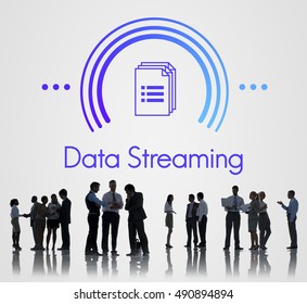 Data Streaming Connection Computer Technology Concept