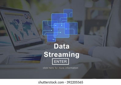 Data Streaming Online Technology Website Concept