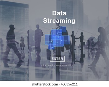 Data Streaming Online Technology Website Concept