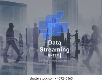 Data Streaming Online Technology Website Concept