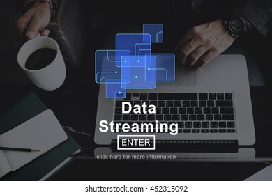 Data Streaming Online Technology Website Concept