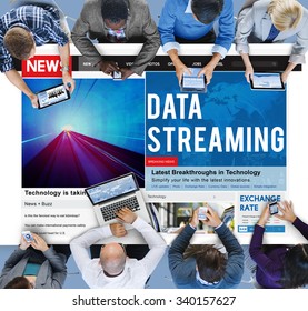 Data Streaming Transfer Connection Technology Networking Concept