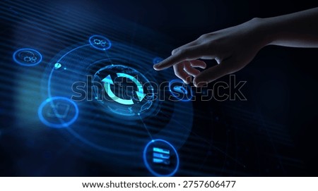 Data Synchronization and Cloud Integration as a Global Technology Concept.