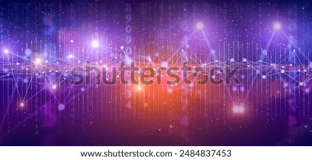Data technology digital background. Technology connection abstract global network. 