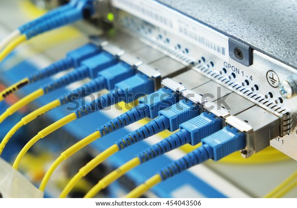 Data Transfer By Optical Fiber Information Stock Photo (Edit Now) 454043506