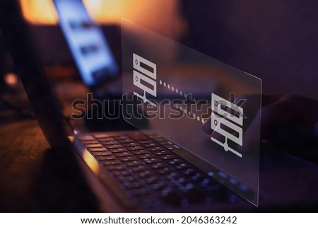 data transfer concept, internet server connection