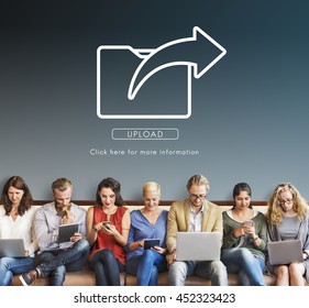 Data Transfer Exchange Sharing Sync Upload Concept