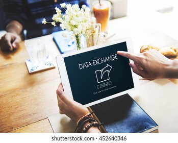 Data Transfer Exchange Sharing Sync Upload Concept