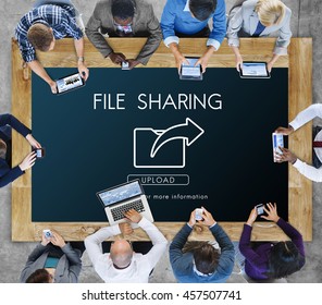 Data Transfer Exchange Sharing Sync Upload Concept