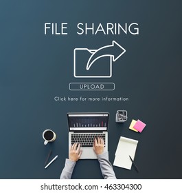 Data Transfer Exchange Sharing Sync Upload Concept