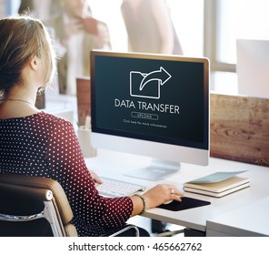 Data Transfer Exchange Sharing Sync Upload Concept