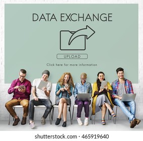 Data Transfer Exchange Sharing Sync Upload Concept